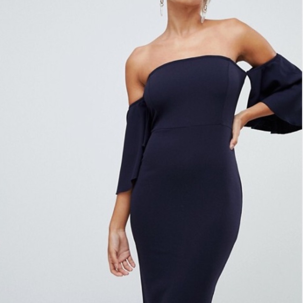 Off Shoulder Midi Dress